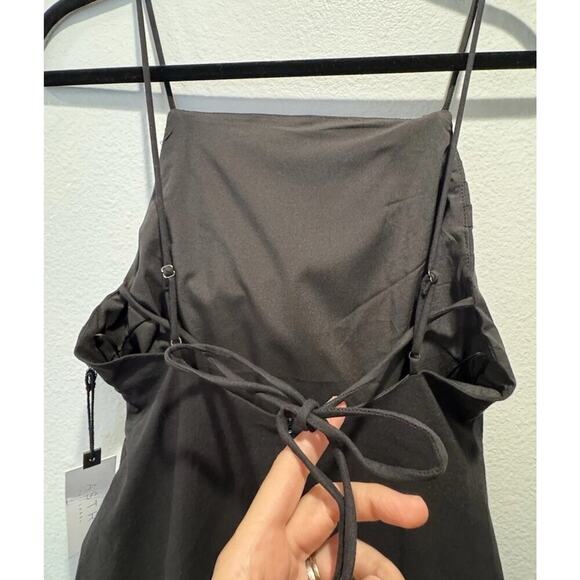 ASTR The Label Size Small Armona Square Neck Ruched Midi Dress Black Backless - Picture 6 of 10